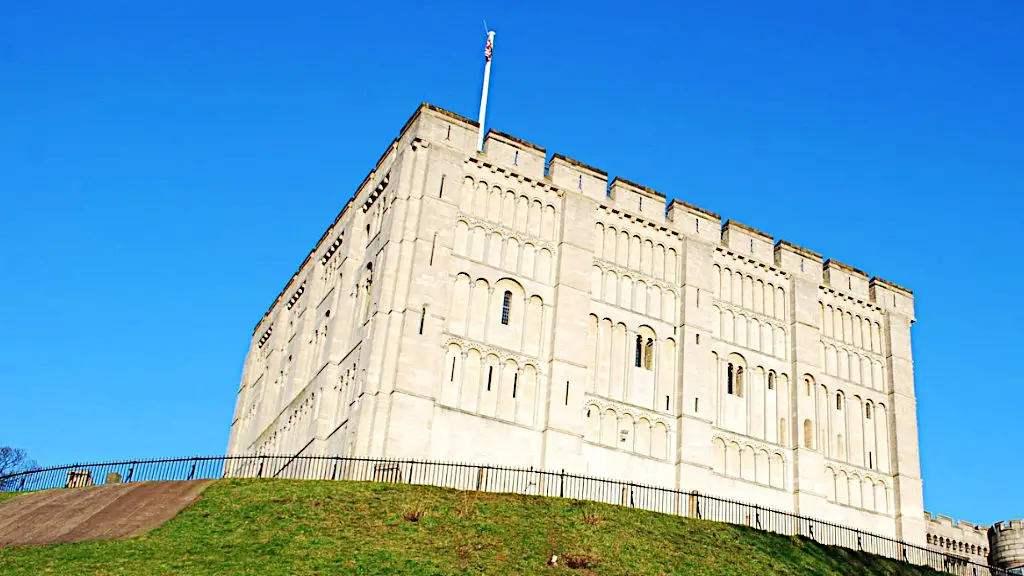 Square, compact hilltop Norwich Castle