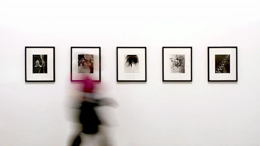 Museum wall with art photographies